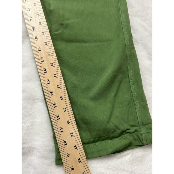 FREE PEOPLE Sz Medium RANCHER WIDELEG CHINO PANT IN GREEN - Picture 4 of 11